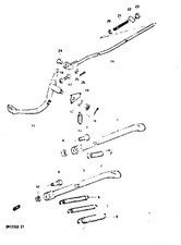 Suzuki Genuine Spring PE400 T X Body Frame Stand - Rear Brake 09443-17007-000