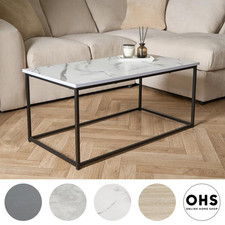 Coffee Table Marble Bedside End Living Room Modern Office Metal Frame Home Decor