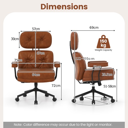 Padded office desk chair with - office,