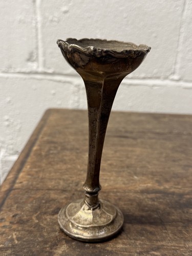 Antique hallmarked silver vase - antique,