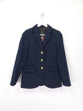 Joules Jacket Size 10 Navy Peyton Blazer Hacking Herringbone Wool Tweed Country