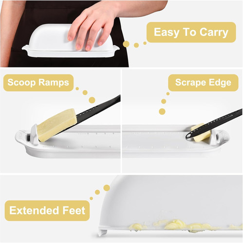 Butter dish with - butter, lid,
