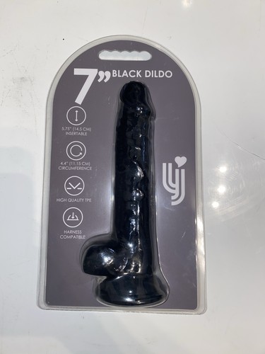 Inch black dildo - black, with