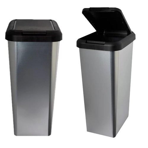 45l silver kitchen - silver, swing