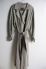 Vintage Liberty 1980's Trench Coat Jacket Mac Beige - Size Medium M (H48)