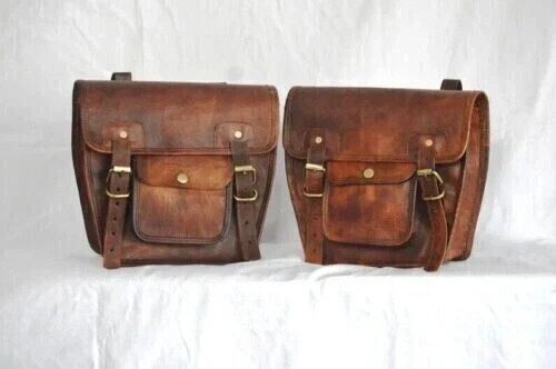 New small leather saddlebags - new,