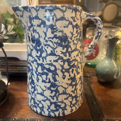 Blue white stoneware tall - white,