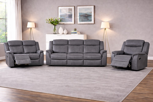 Grey leather gel - grey,