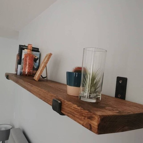 Rustic wood shelf - wood,