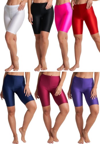 Shiny cycling shorts high - shiny,