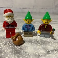 Lego Santa Claus and Elves Minifigures Only x3 Christmas Seasonal Minifigs