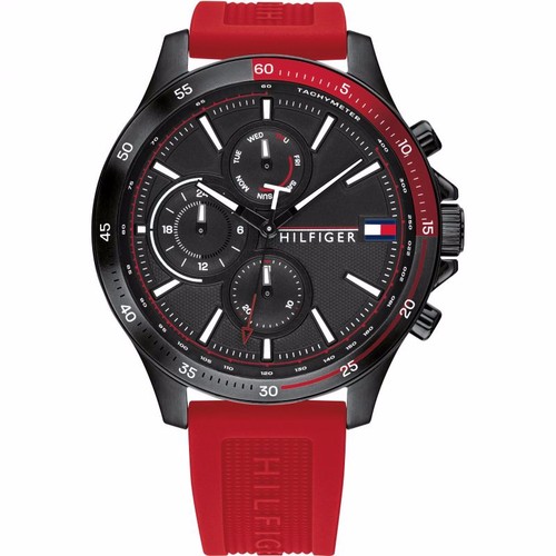Tommy hilfiger mens watch red - mens,