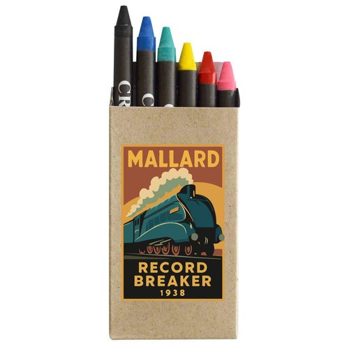 Mallard steam train coloured - 'mallard, train'