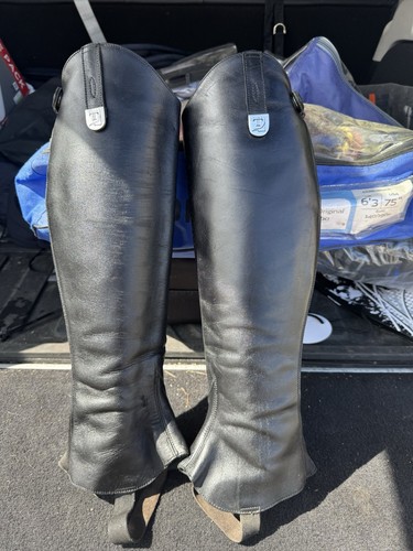 Tucci leather chaps - leather,