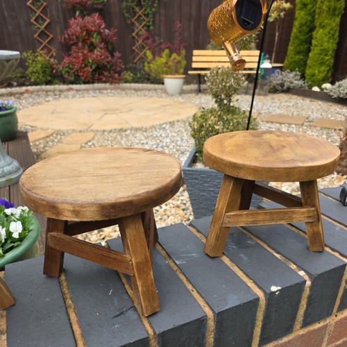 Mini wooden stool plant stand - stool,