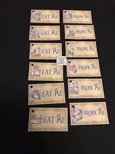 12 Alice In Wonderland Tags - Mad Hatters Tea party wedding/birthday decorations