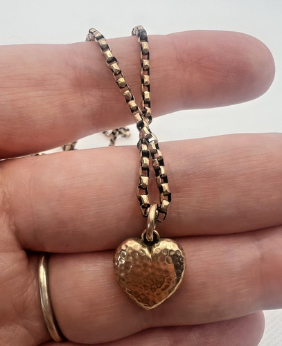Antique 9ct rose gold - rose, belcher