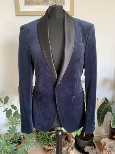 Zara man navy blue velvet - zara,