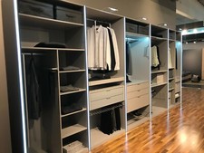 LUXURY GERMAN HULSTA NOLTE MOBEL WARDROBE BEDROOM NUDE GREY WHITE GLASS FITTED 3