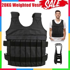 20KG Adjustable Weighted Exercise Vest Fitness Training Workout Sports Gear