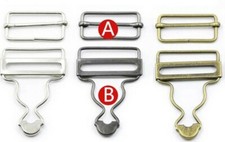 2 x Dungaree Fasteners Clips Brace Buckles Slider Bib Premium Quality #2