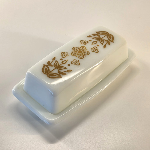 Pyrex vintage butterfly gold - vintage,