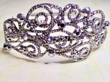 Grey Crystal Bridal Side Tiara