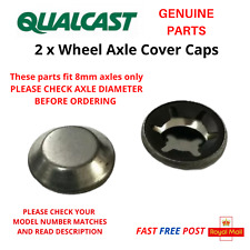 2 x Qualcast 1400W Electric Rotary Lawn Mower  FRONT Wheel Caps FAST POST