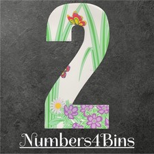 1x WHEELIE BIN STICKER NUMBER
