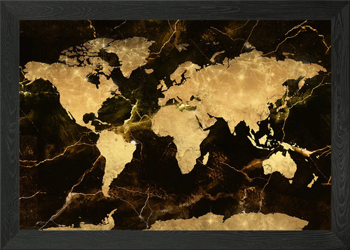 World map gold and - world,