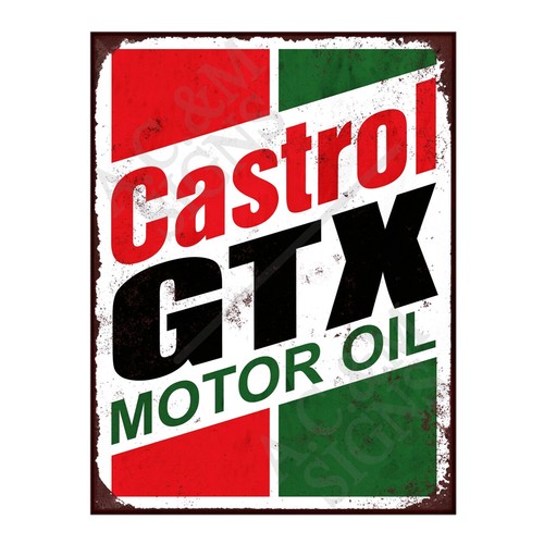 Metal tin sign plaque castrol - sign,