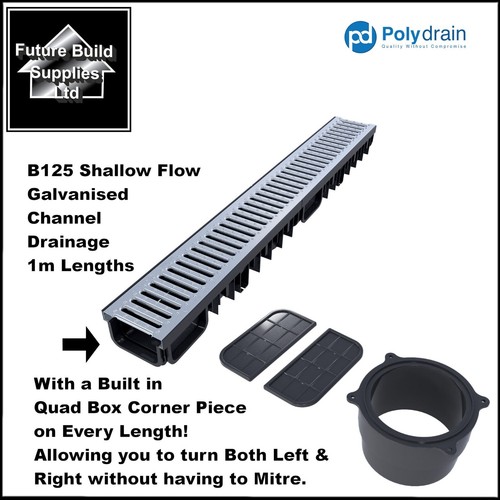 B125 shallow flow galvanised - shallow,