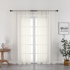 Ivory Sheer Curtains 72 Inches