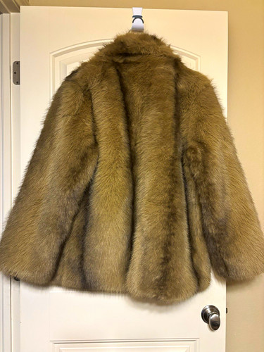 Women brown short fur - short, coat