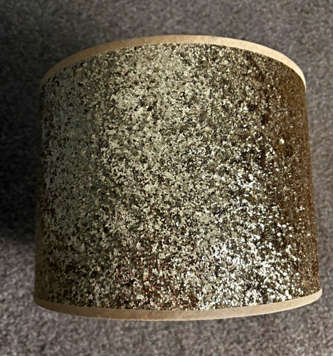 Gold glitter drum lampshade - glitter,