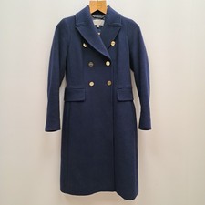 Hobbs Navy Smart Coat Lana Wool Size UK 8