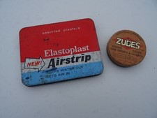 Vintage Elastoplast Airstrip and Zubes storage tins