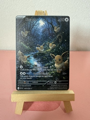 Eevee night river pokemon card - night,