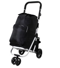 XLarge 4 Wheel Shopping Trolley Cart Lightweight strong manoeuvrable Folding 74L