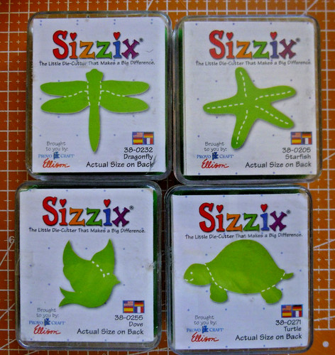 Sizzix originals green dies - 4,