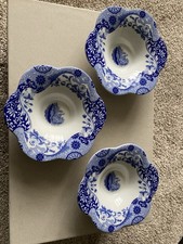 Set Of 3 Spode Blue Italian
