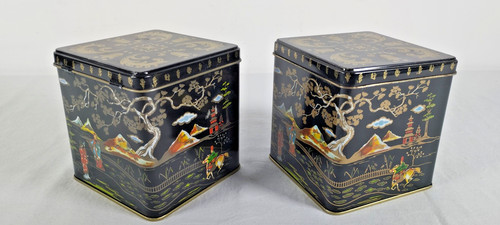 Vintage tea tins baret - vintage, by