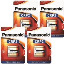 4 X PANASONIC CRP2 6V Lithium Photo Batteries 223 CR223 DL223 CR-P2