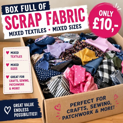 Scrap fabric mixed sizes and - ,