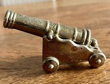 Vintage Brass Metal Small Replica Miniature Artillery Military Cannon 2.5”