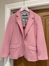 JOULES Tweed Jacket Pink UK 14