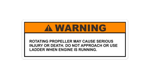 Boat safety warning label - boat,