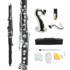 Bass Clarinet Low E Bb Flat Synthetic Wood Clarinet Pro Level Easy Blow