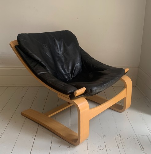 1970s black leather - black,