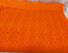 Vintage Courtoulds Witney Cellular Blanket King Size 116" x 100" Retro Orange